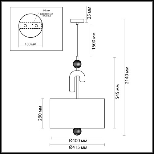 Подвесной светильник Odeon Light Bagel 5410/3 изображение в интернет-магазине Cramer Light фото 5