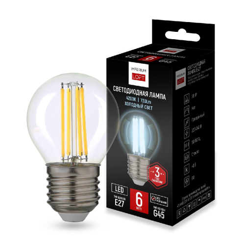 Светодиодная лампа ImperiumLoft E27 6W 4200K 243947-26 изображение в интернет-магазине Cramer Light