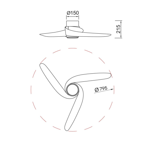 Люстра-вентилятор Mantra Groenland 9065 изображение в интернет-магазине Cramer Light фото 3