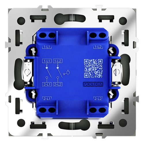 Выключатель с самовозвратом двухклавишный Voltum S70 VLS020607 (графит) дополнительное фото фото 4
