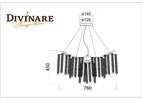 Подвесная люстра Divinare Salice 3133/01 SP-10 изображение в интернет-магазине Cramer Light фото 2