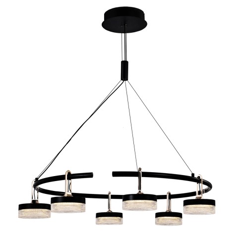 Подвесная люстра Delight Collection P0855-6C black изображение в интернет-магазине Cramer Light фото 2