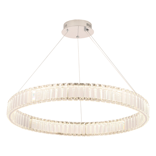 Подвесная люстра Crystal Lux MUSIKA SP70W LED CHROME изображение в интернет-магазине Cramer Light фото 2