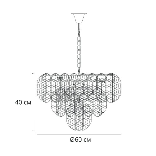 Подвесная люстра Arte Lamp Evelyn A4073LM-12PB изображение в интернет-магазине Cramer Light фото 6