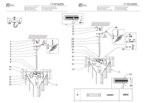 Подвесная люстра De Markt Бриз 111014205 изображение в интернет-магазине Cramer Light фото 2
