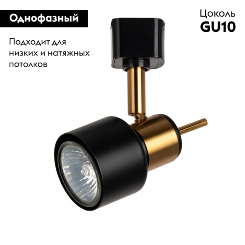 Трековый светильник ARTE Lamp ALMACH A1906PL-1BK изображение в интернет-магазине Cramer Light фото 2
