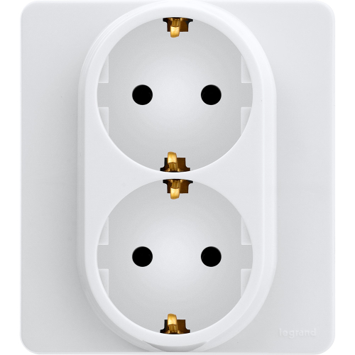 Розетка двойная с/з Legrand Inspiria 673750 дополнительное фото
