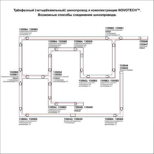 Шинопровод трехфазный Novotech Port 135237 изображение в интернет-магазине Cramer Light фото 4