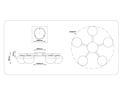 Потолочная люстра Ambrella Light High Light Modern LH12009 изображение в интернет-магазине Cramer Light фото 7