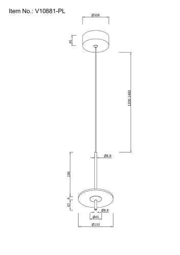 Подвесной светодиодный светильник Moderli Ella V10881-PL изображение в интернет-магазине Cramer Light фото 5