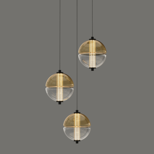 Подвесной светильник Delight Collection MD24022079-3A black/amber изображение в интернет-магазине Cramer Light