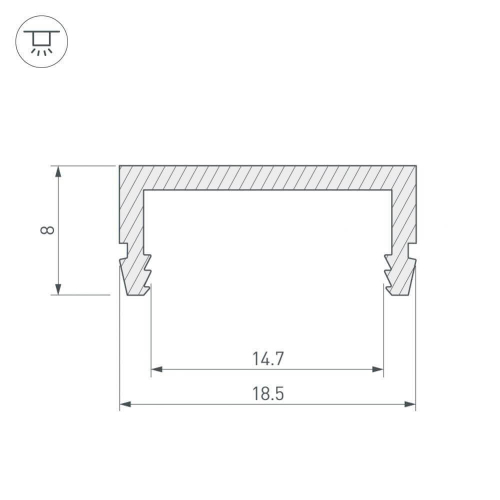 Профиль Arlight ARH-CH15 027088 изображение в интернет-магазине Cramer Light фото 2