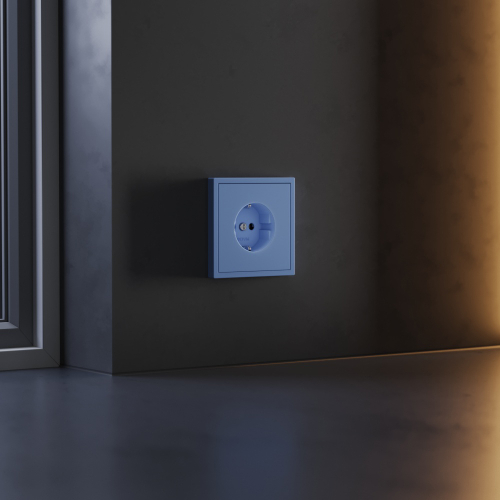 Накладка для розетки с заземлением Voltum S70 (деним) VLS000615 дополнительное фото фото 4
