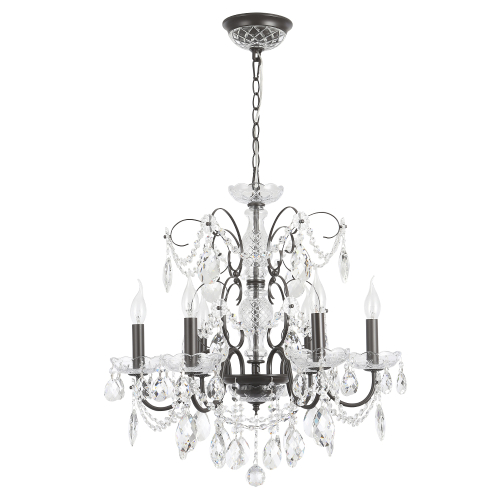 Подвесная люстра Crystal Lux ODELIS SP6 BROWN изображение в интернет-магазине Cramer Light фото 3