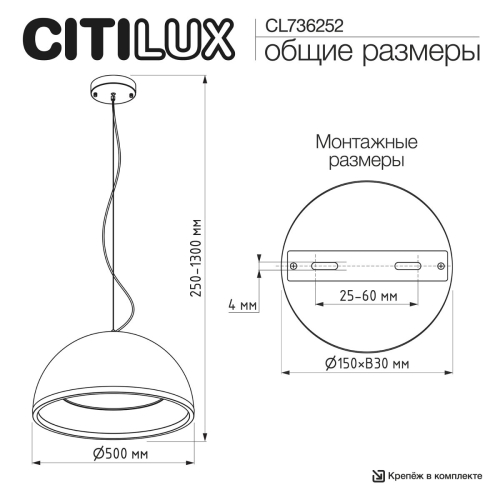 Подвесной светильник Citilux Floom CL736252 изображение в интернет-магазине Cramer Light фото 12