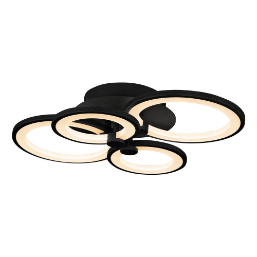 Потолочная светодиодная люстра iLedex Ring A001/4 BK изображение в интернет-магазине Cramer Light фото 4