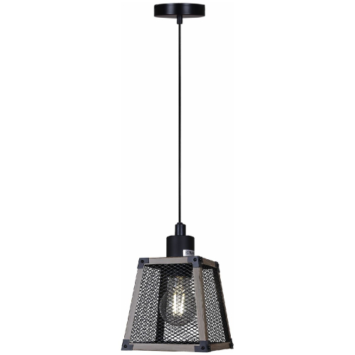 Подвесной светильник Illumico IL1006-1P-05 BK WOOD изображение в интернет-магазине Cramer Light