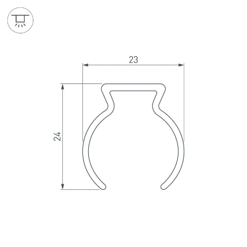 Профиль Arlight WPH-FLEX-D22-360deg-1000 053423 изображение в интернет-магазине Cramer Light фото 2
