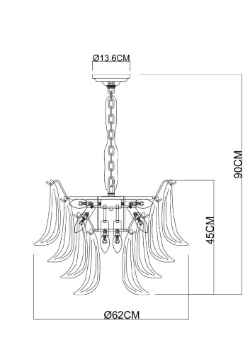 Подвесная люстра Arte Lamp Maya A4072LM-9GO изображение в интернет-магазине Cramer Light фото 6