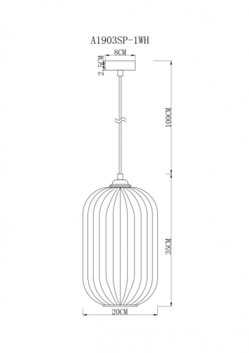 Подвесной светильник ARTE Lamp A1903SP-1WH изображение в интернет-магазине Cramer Light фото 3