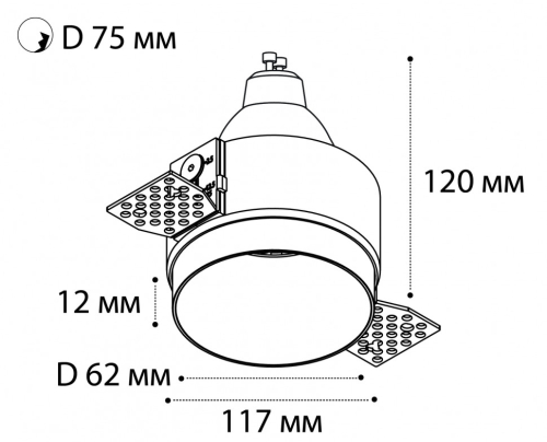 Встраиваемый светильник Italline DL 2248 black изображение в интернет-магазине Cramer Light фото 2