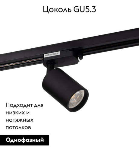 Светильник на шине Denkirs DK6201-BK изображение в интернет-магазине Cramer Light фото 2