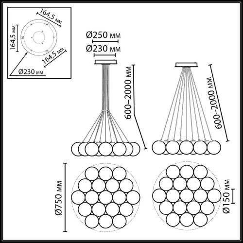 Подвесной светильник Odeon Light Midcent Magia 7109/19 изображение в интернет-магазине Cramer Light фото 2