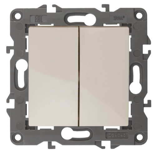 Выключатель двойной Эра 14-1104-02 Б0034231 дополнительное фото