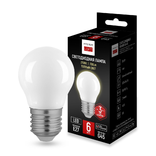 Светодиодная лампа ImperiumLoft E27 6W 2700K 243800-26 изображение в интернет-магазине Cramer Light
