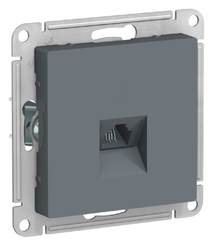 Розетка телефонная RJ11 Systeme Electric AtlasDesign Грифель ATN000781 дополнительное фото фото 2