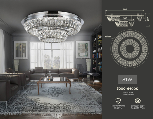 Потолочная люстра Ambrella Light Traditional TR5029 изображение в интернет-магазине Cramer Light фото 3