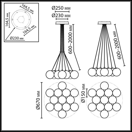 Подвесной светильник Odeon Light Midcent Magia 7109/13 изображение в интернет-магазине Cramer Light фото 2