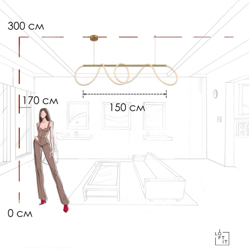 Подвесной светильник Loft IT Thread 10388P/B Brass изображение в интернет-магазине Cramer Light фото 8