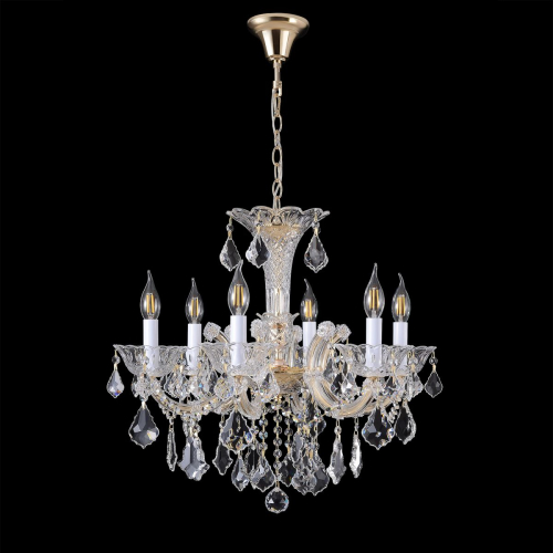 Подвесная люстра Crystal Lux CRISTELLE SP6 GOLD изображение в интернет-магазине Cramer Light фото 2