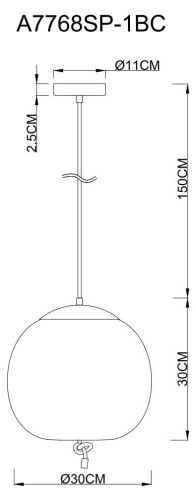 Подвесной светодиодный светильник Arte Lamp Cody A7768SP-1BC изображение в интернет-магазине Cramer Light фото 2