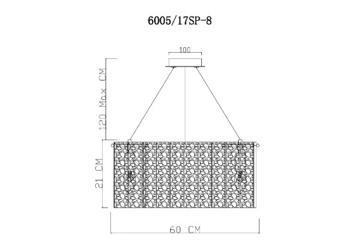 Подвесная люстра Divinare Felis 6005/17 SP-8 изображение в интернет-магазине Cramer Light фото 5