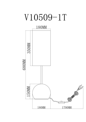 Настольная лампа Moderli Flint V11589-1T изображение в интернет-магазине Cramer Light фото 4