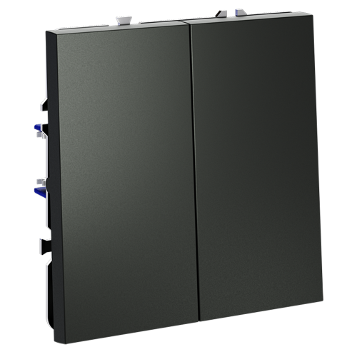 Выключатель с самовозвратом двухклавишный Voltum S70 VLS020606 (титан) дополнительное фото фото 5