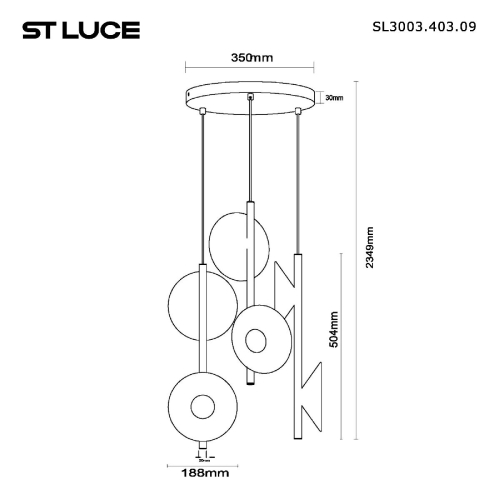 Подвесной светильник ST Luce Sentito SL3003.403.09 изображение в интернет-магазине Cramer Light фото 3