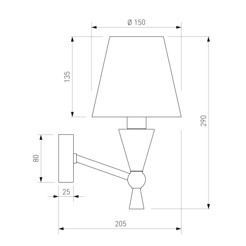Бра Eurosvet Teja 103014 латунь a072039 дополнительное фото фото 4