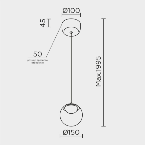 Подвесной светильник Modelux ML.2338.150 BK-GD изображение в интернет-магазине Cramer Light фото 2