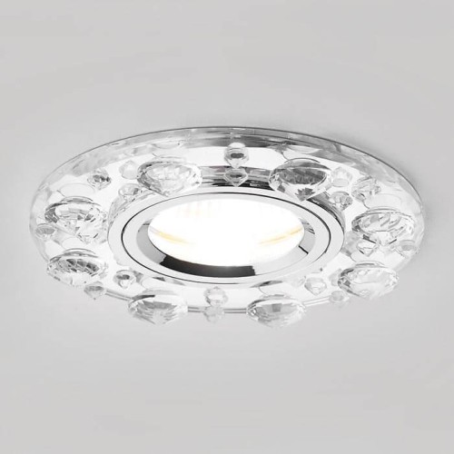 Встраиваемый светильник Ambrella Light Crystal K225 CH изображение в интернет-магазине Cramer Light