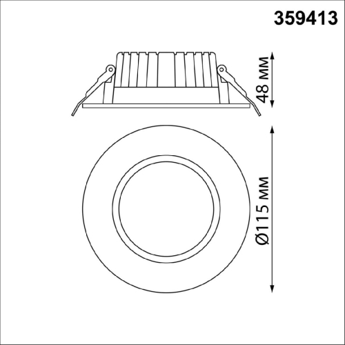 Встраиваемый светильник Novotech Drum 359413 изображение в интернет-магазине Cramer Light фото 6