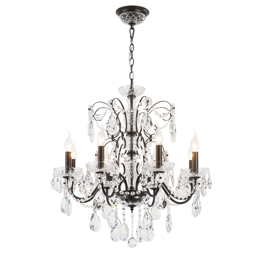 Подвесная люстра Crystal Lux ODELIS SP8 BROWN изображение в интернет-магазине Cramer Light фото 3