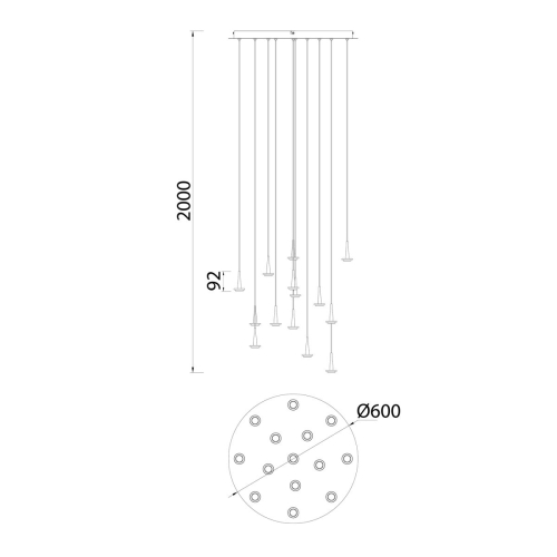 Каскадная люстра Mantra Andromeda 8935 изображение в интернет-магазине Cramer Light фото 4