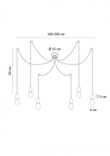 Подвесная люстра ARTE Lamp A4322SP-6RD изображение в интернет-магазине Cramer Light фото 3