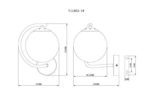 Бра Moderli Circle V11803-1W дополнительное фото фото 3