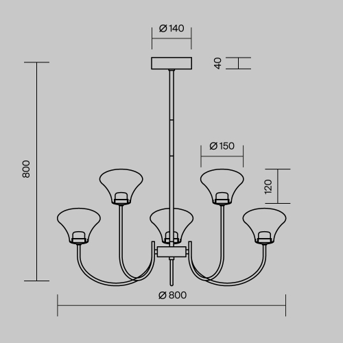 Люстра на штанге Maytoni Dynasty MOD402PL-L30BS3K изображение в интернет-магазине Cramer Light фото 6