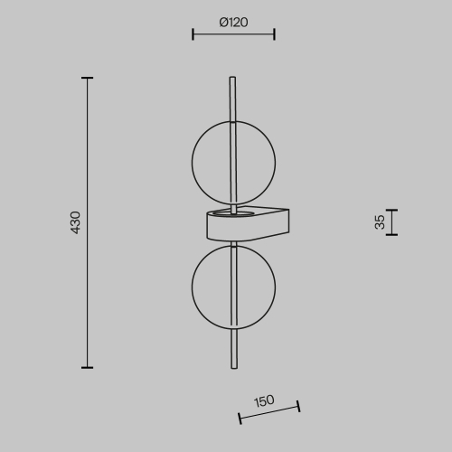 Бра Maytoni Double Moon MOD478WL-L8B3K дополнительное фото фото 16