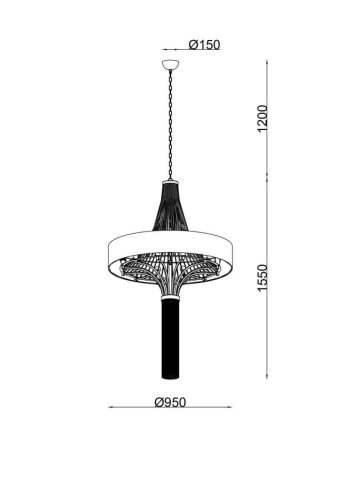Подвесная люстра Lucia Tucci Cosmopolitan 2970.12 Black изображение в интернет-магазине Cramer Light фото 2